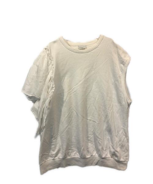 DRIES VAN NOTEN（ドリスヴァンノッテン）DRIES VAN NOTEN (ドリスヴァンノッテン) フリルスウェットベスト ホワイト サイズ:Lの古着・服飾アイテム