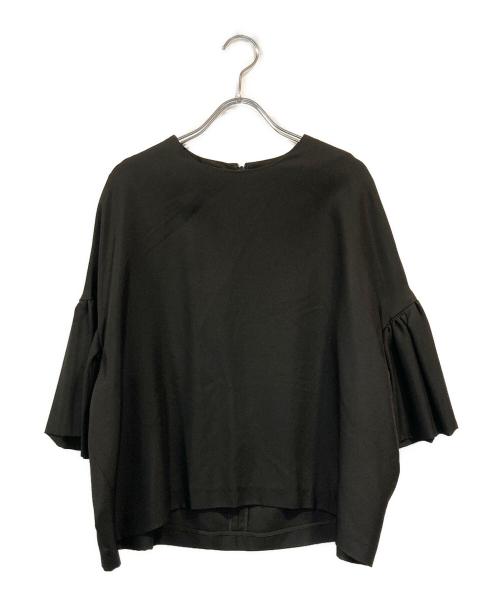 MUSE（ミューズ）MUSE (ミューズ) レーヨンカルゼギャザーブラウス ブラック サイズ:-の古着・服飾アイテム