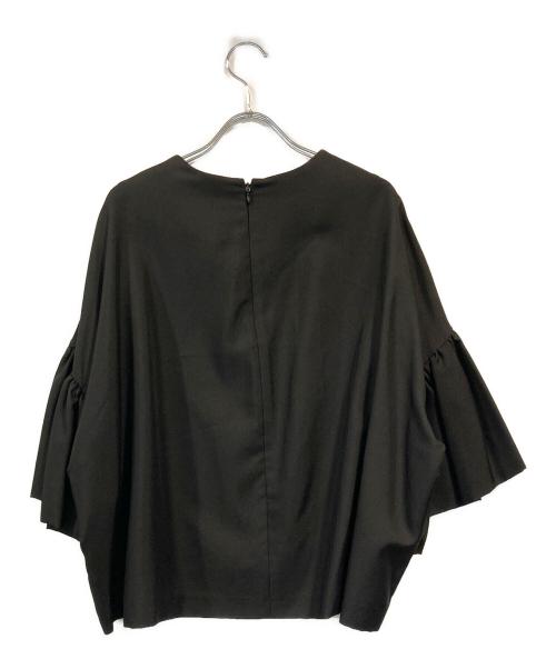 MUSE（ミューズ）MUSE (ミューズ) レーヨンカルゼギャザーブラウス ブラック サイズ:-の古着・服飾アイテム