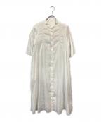 CHRISTIAN AUJARDクリスチャン・オジャール）の古着「コットンリネンシャツ ワンピース」｜ホワイト