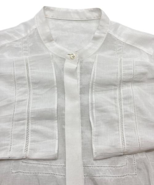 CHRISTIAN AUJARD（クリスチャン・オジャール）CHRISTIAN AUJARD (クリスチャン・オジャール) コットンリネンシャツ ワンピース ホワイト サイズ:9の古着・服飾アイテム