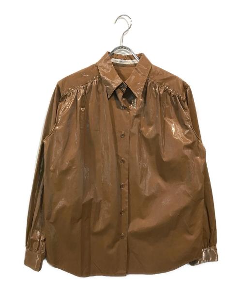 JOHN LAWRENCE SULLIVAN（ジョン ローレンス サリバン）JOHN LAWRENCE SULLIVAN (ジョン ローレンス サリバン) コーティングシャツ ブラウン サイズ:Mの古着・服飾アイテム