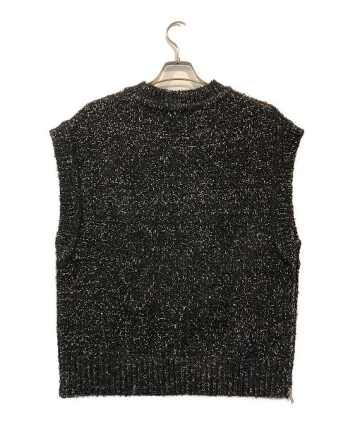 CLANE（クラネ）CLANE (クラネ) サイドジップ ツイード ニット ベスト ブラック サイズ:SIZE 1の古着・服飾アイテム
