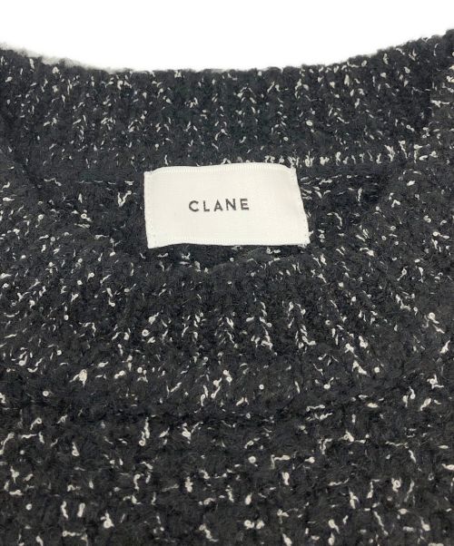CLANE（クラネ）CLANE (クラネ) サイドジップ ツイード ニット ベスト ブラック サイズ:SIZE 1の古着・服飾アイテム