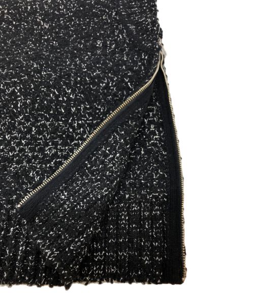 CLANE（クラネ）CLANE (クラネ) サイドジップ ツイード ニット ベスト ブラック サイズ:SIZE 1の古着・服飾アイテム
