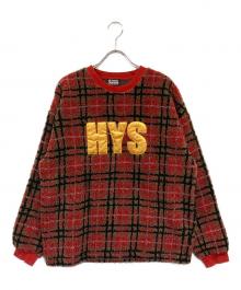 Hysteric Glamour（ヒステリックグラマー）の古着「アップリケオーバーサイズスウェット」｜レッド