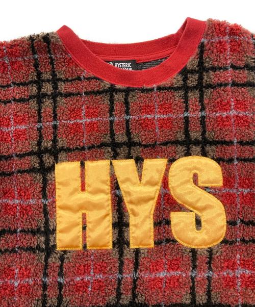 Hysteric Glamour（ヒステリックグラマー）Hysteric Glamour (ヒステリックグラマー) アップリケオーバーサイズスウェット レッド サイズ:SIZE Freeの古着・服飾アイテム