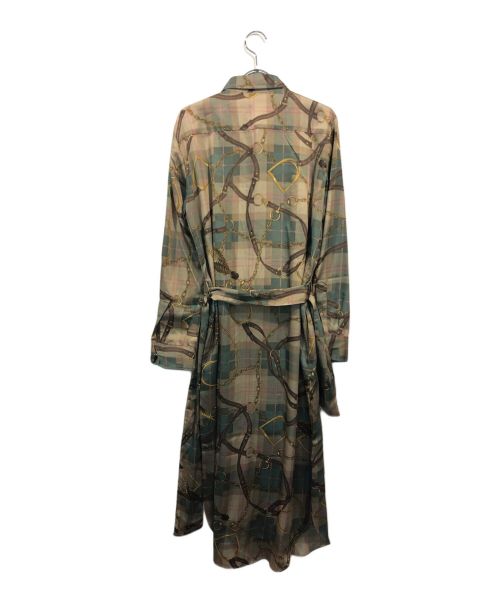 LAUREN RALPH LAUREN（ローレンラルフローレン）LAUREN RALPH LAUREN (ローレンラルフローレン) プラッドツイルシャツドレス ブラウン サイズ:SIZE 2の古着・服飾アイテム