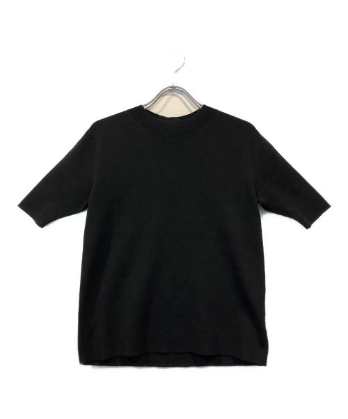 ADORE（アドーア）ADORE (アドーア) クールコットンバックボタンニットプルオーバー ブラック サイズ:38の古着・服飾アイテム