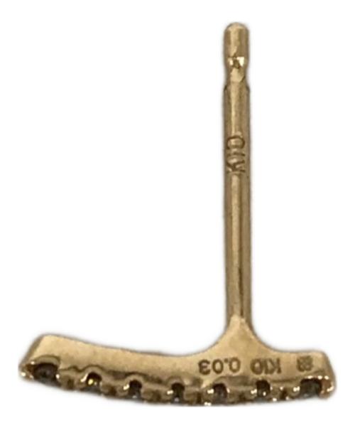 hirotaka（ヒロタカ）hirotaka (ヒロタカ) K10ダイヤモンドバーピアスの古着・服飾アイテム