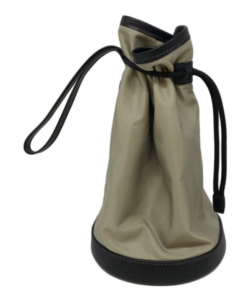 Daniel&Bob（ダニエル＆ボブ）Daniel&Bob (ダニエル＆ボブ) BEAMS (ビームス) 別注ナイロン 巾着ポーチ ベージュの古着・服飾アイテム