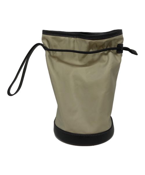 Daniel&Bob（ダニエル＆ボブ）Daniel&Bob (ダニエル＆ボブ) BEAMS (ビームス) 別注ナイロン 巾着ポーチ ベージュの古着・服飾アイテム