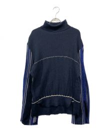 Mame Kurogouchi（マメクロゴウチ）の古着「ハマグリニットプルオーバー」｜ネイビー