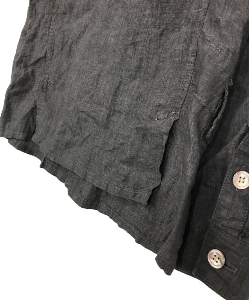 BARNEYS NEWYORK（バーニーズ・ニューヨーク）BARNEYS NEWYORK (バーニーズ・ニューヨーク) リネンジャケット グレー サイズ:Mの古着・服飾アイテム