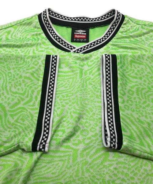 UMBRO（アンブロ）UMBRO (アンブロ) SUPREME (シュプリーム) Jacquard Animal Print Soccer Jersey グリーン サイズ:XLの古着・服飾アイテム