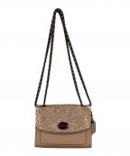 COACHコーチ）の古着「チェーンショルダーバッグ」｜ベージュ