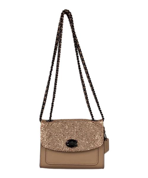 COACH（コーチ）COACH (コーチ) チェーンショルダーバッグ ベージュの古着・服飾アイテム