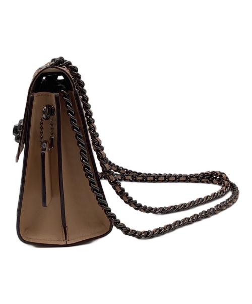 COACH（コーチ）COACH (コーチ) チェーンショルダーバッグ ベージュの古着・服飾アイテム