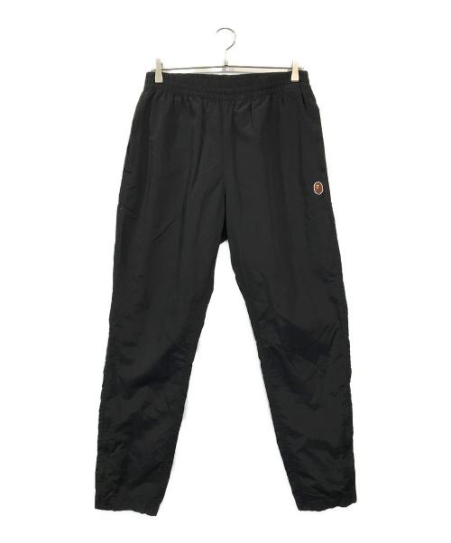 A BATHING APE（ア ベイシング エイプ）A BATHING APE (アベイシングエイプ) elasticated-waist trousers ブラック サイズ:Lの古着・服飾アイテム