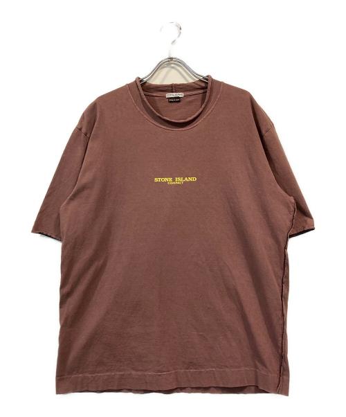 STONE ISLAND（ストーンアイランド）STONE ISLAND (ストーンアイランド) 半袖ロゴカットソー ブラウン サイズ:Mの古着・服飾アイテム