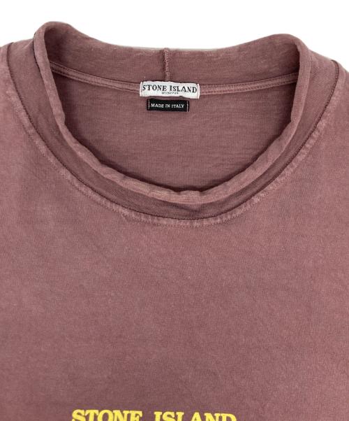 STONE ISLAND（ストーンアイランド）STONE ISLAND (ストーンアイランド) 半袖ロゴカットソー ブラウン サイズ:Mの古着・服飾アイテム