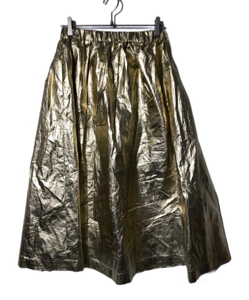 NAVE（ネイブ）NAVE (ネイブ) ホイルプリント スカート ゴールド(色) サイズ:2の古着・服飾アイテム