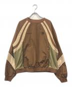 MAISON SPECIALメゾンスペシャル）の古着「Bicolor Nylon Tops」｜ブラウン