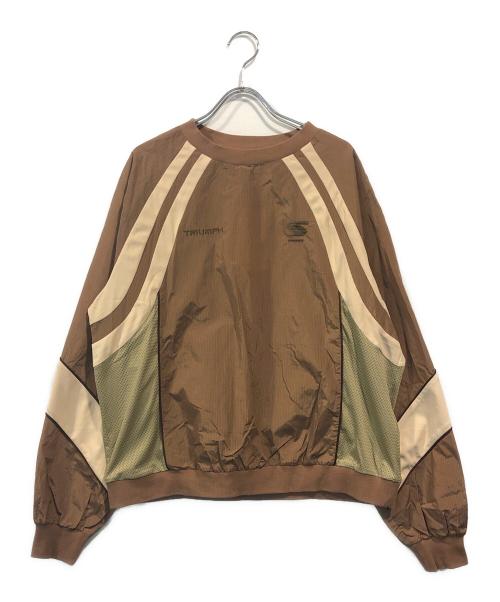 MAISON SPECIAL（メゾンスペシャル）MAISON SPECIAL (メゾンスペシャル) Bicolor Nylon Tops ブラウン サイズ:FREEの古着・服飾アイテム