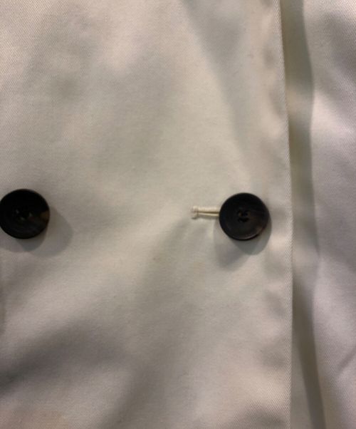 anuans（アニュアンス）anuans (アニュアンス) ヴィーガンレザートリム2WAYトレンチコート アイボリー サイズ:Sの古着・服飾アイテム