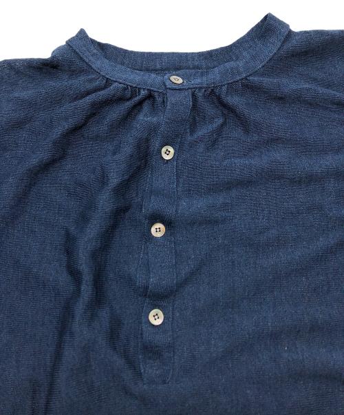 45R（フォーティファイブ・アール）45R (フォーティファイブ・アール) オーバーワイドコットンニット ネイビーの古着・服飾アイテム