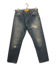 UNION（ユニオン）の古着「ORIGINAL CRUSHED DENIM JEANS」｜インディゴ