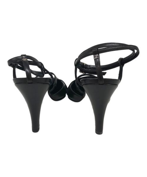 CHANEL（シャネル）CHANEL (シャネル) ストラップサンダル ブラック サイズ:38の古着・服飾アイテム