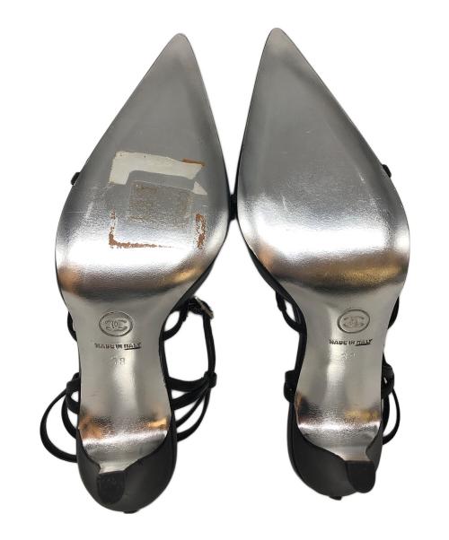 CHANEL（シャネル）CHANEL (シャネル) ストラップサンダル ブラック サイズ:38の古着・服飾アイテム