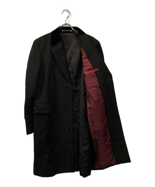 PAUL SMITH（ポールスミス）PAUL SMITH (ポールスミス) ウールヘリンボーンコート ブラック サイズ:Mの古着・服飾アイテム
