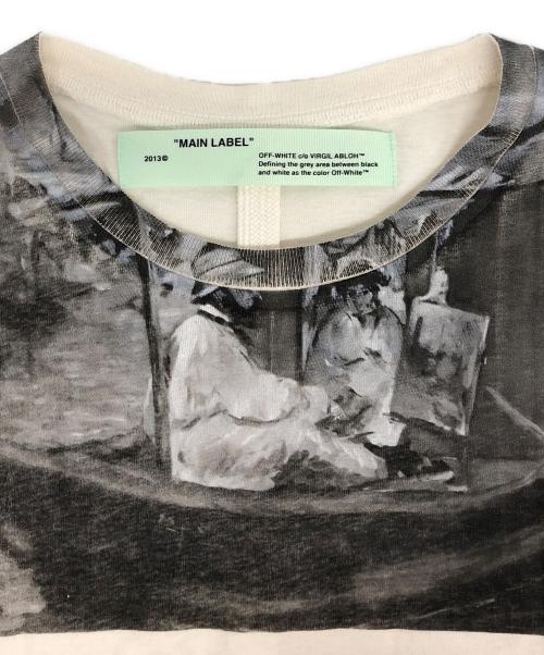 OFFWHITE（オフホワイト）OFFWHITE (オフホワイト) ニュースペーパー スリム Tシャツ ベージュ サイズ:Mの古着・服飾アイテム