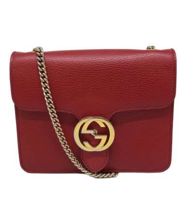 中古・古着通販】GUCCI (グッチ) インターロッキングG レザー チェーン