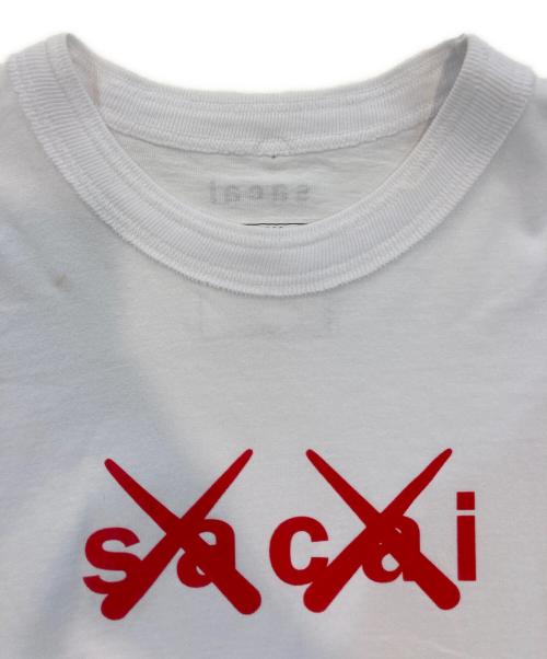 sacai（サカイ）sacai (サカイ) KAWS (カウズ) プリントTシャツ ホワイト サイズ:SIZE 2の古着・服飾アイテム