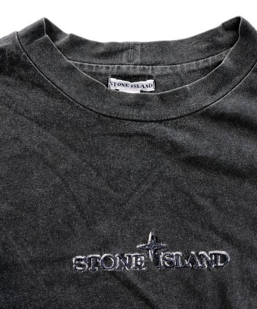 STONE ISLAND（ストーンアイランド）STONE ISLAND (ストーンアイランド) 00Sオールドロゴカットソ－ ブラック サイズ:Mの古着・服飾アイテム