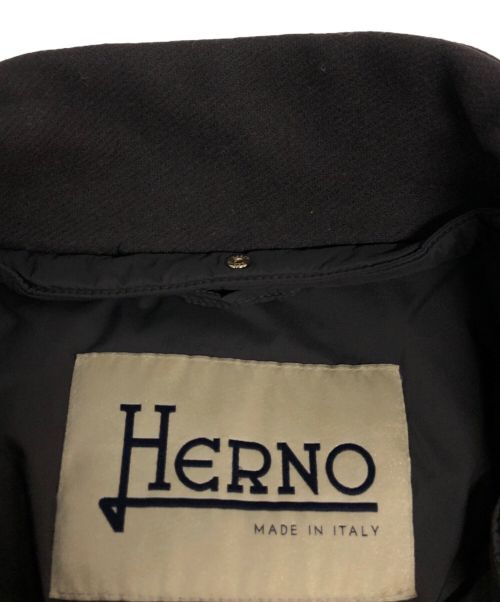 HERNO（ヘルノ）HERNO (ヘルノ) DIAGONAL WOOL AND NUAGE PARKA グレー サイズ:40の古着・服飾アイテム