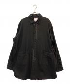 BRU NA BOINNEブルーナボイン）の古着「ドゥーニーデニムシャツ」｜ブラック