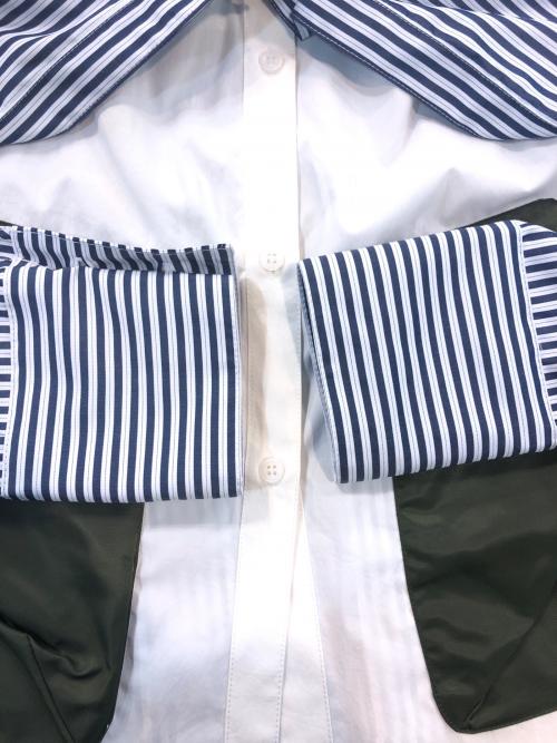 OMMO（オーエムエムオー）OMMO (オーエムエムオー) MA-1 DOCKING BUSTIER ブルー サイズ:FREEの古着・服飾アイテム