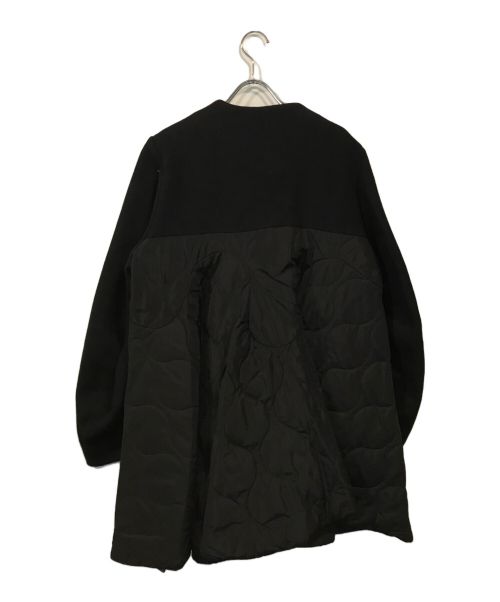OMMO（オーエムエムオー）OMMO (オーエムエムオー) キルティングドッキング ウールコート ブラック サイズ:36の古着・服飾アイテム