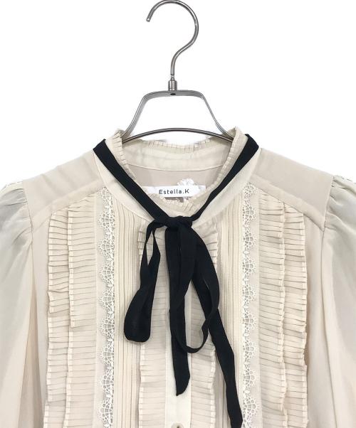 Estella.K（エステラケー）Estella.K (エステラケー) ブラウスワンピース アイボリー サイズ:Fの古着・服飾アイテム