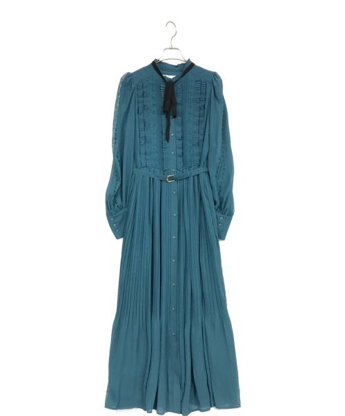 Estella.K（エステラケー）Estella.K (エステラケー) ブラウスワンピース グリーン サイズ:Fの古着・服飾アイテム