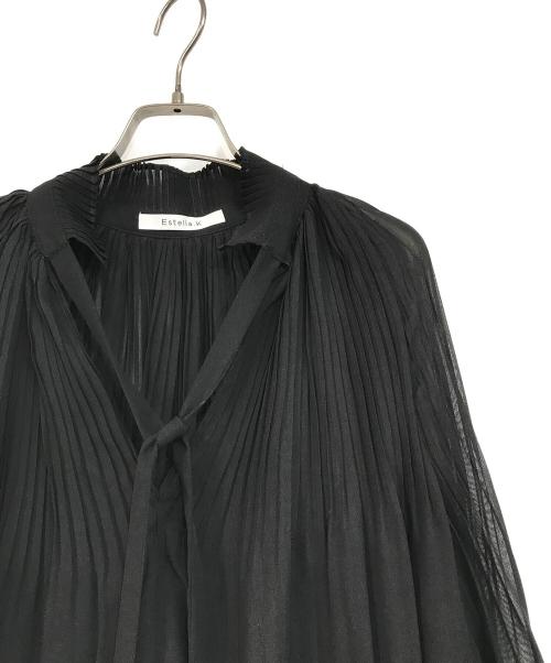 Estella.K（エステラケー）Estella.K (エステラケー) ボウタイブラウス ブラック サイズ:Fの古着・服飾アイテム