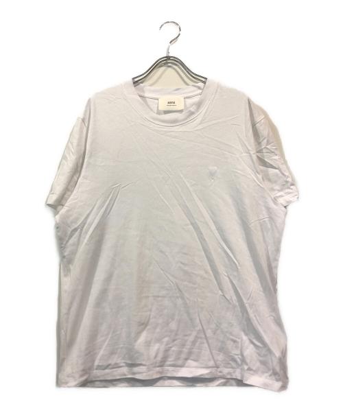 AMIPARIS（アミパリス）AMIPARIS (アミパリス) ハートロゴTシャツ ホワイト サイズ:Mの古着・服飾アイテム
