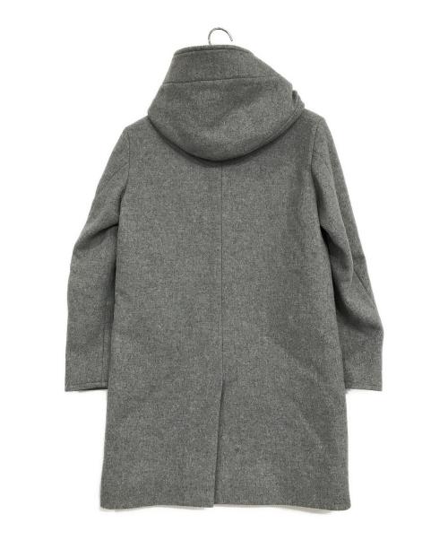 VALLIS by FACTOTUM（ヴァリス バイ ファクトタム）VALLIS by FACTOTUM (ヴァリス バイ ファクトタム) イタリアンメルトン フーデッドロングコート グレー サイズ:SIZE 44の古着・服飾アイテム