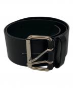 MM6 Maison Margielaエムエムシックスメゾンマルジェラ）の古着「レザーリングベルト」｜ブラック