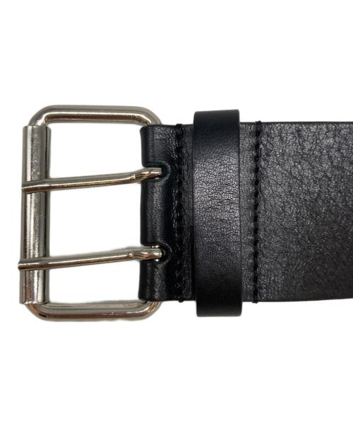 MM6 Maison Margiela（エムエムシックスメゾンマルジェラ）MM6 Maison Margiela (エムエムシックスメゾンマルジェラ) レザーリングベルト ブラック サイズ:Mの古着・服飾アイテム