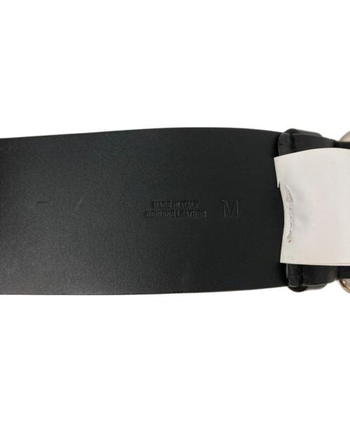 MM6 Maison Margiela（エムエムシックスメゾンマルジェラ）MM6 Maison Margiela (エムエムシックスメゾンマルジェラ) レザーリングベルト ブラック サイズ:Mの古着・服飾アイテム